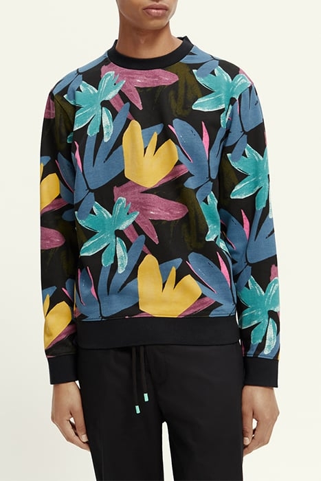 PRINTED CREWNECK FELPA SWEATSHIRT IN ORGANIC COTTON COMBO A 2