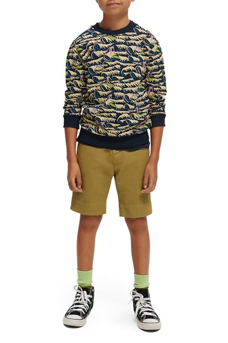 COTTON IN CONVERSION ALL-OVER PRINTED CREWNECK SWEATSHIRT BL 4