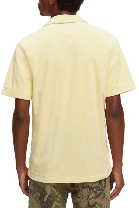 TOWELING SHIRT WITH EMBROIDERY AT CHEST BANANA 3