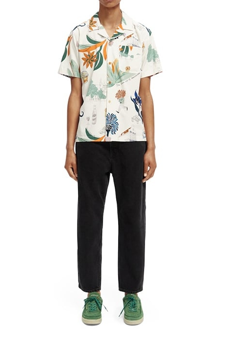 ALLOVER PRINTED SHORT-SLEEVED CAMP SHIRT COMBO C 4