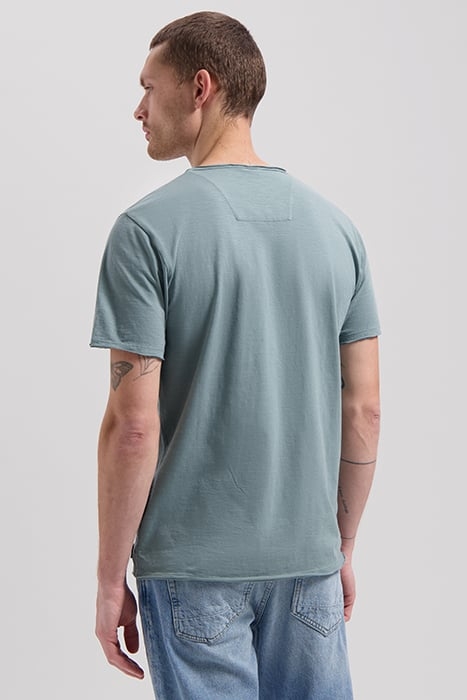 BASIC ROUND NECK TEE SLUB JERSEY STORMY SEA 2