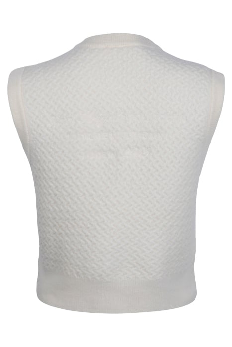 REUNITED CABLE VEST ECRU 2