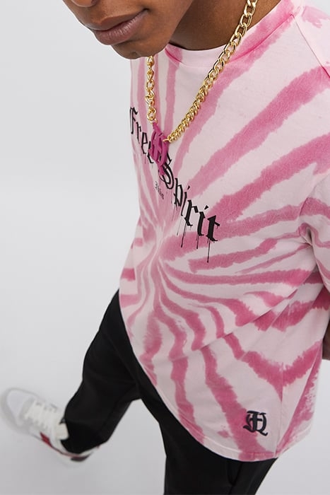 PINK TIE-DYE PRINT T-SHIRT 6