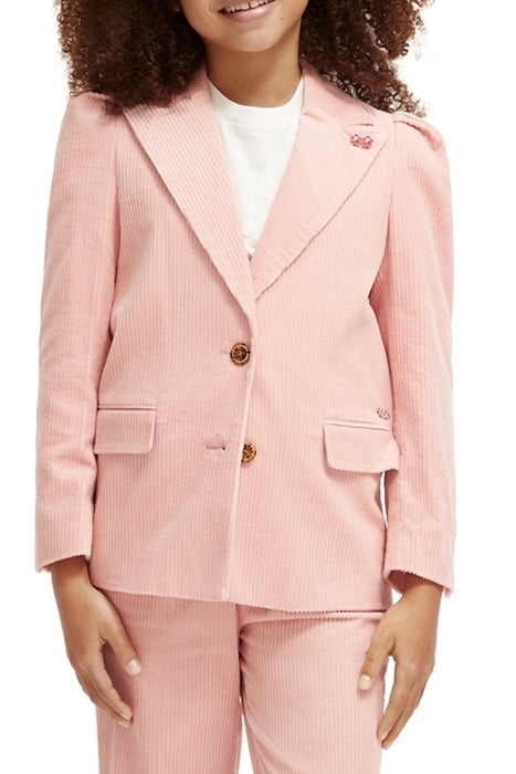 SINGLE-BREASTED CORDUROY BLAZER DUSTY PINK 1