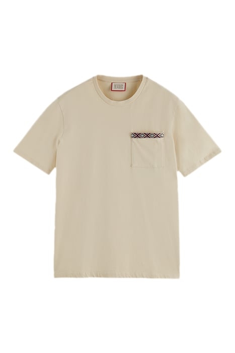 WASHED TAPE POCKET T-SHIRT STONE 1