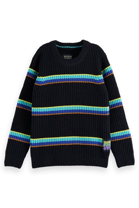 YARN-DYED STRIPE CHENILLE PULLOVER COLOURFUL STRIPE 4