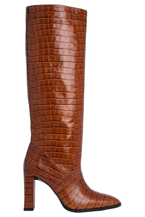 CAMILLA TAN CROCO EMBOSSED LEATHER 1