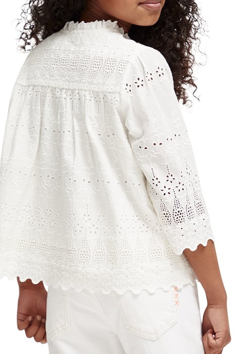 BRODERIE ANGLAISE TOP OFF WHITE 2