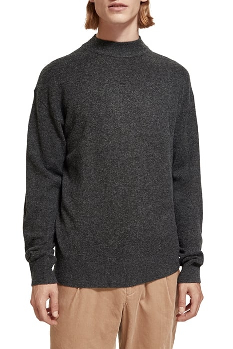 DROPPED SHOULDER BASIC MOCK IN RECYCLED POLYESTER BLEND MOON 1