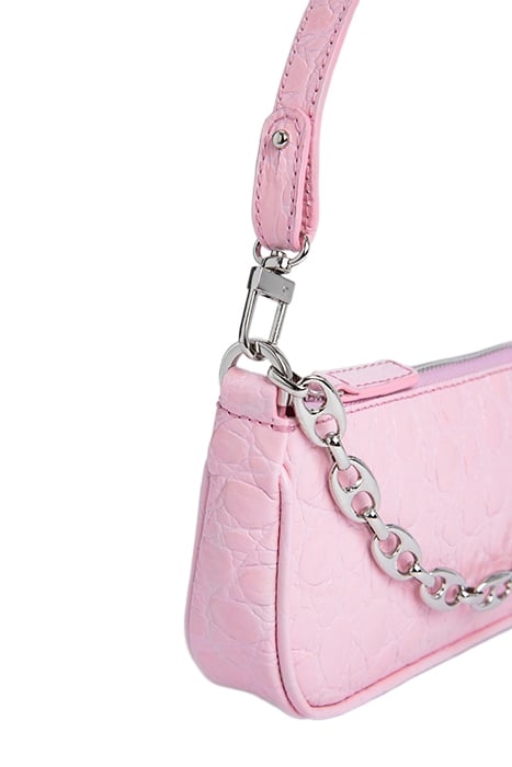 MINI RACHEL PEONY CIRCULAR CROCO EMBOSSED LEATHER 2