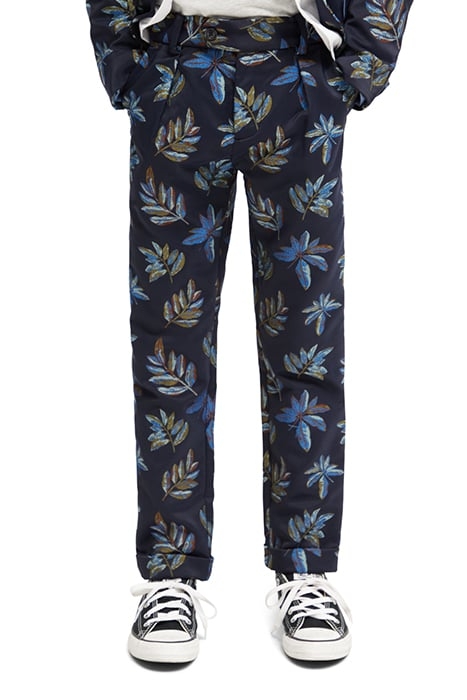 LOOSE TAPERED-FIT JACQUARD PANTS LEAF JACQUARD 1