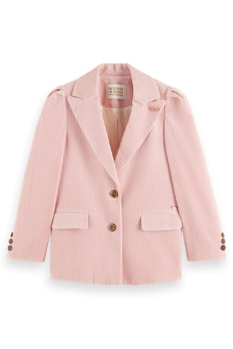 SINGLE-BREASTED CORDUROY BLAZER DUSTY PINK 4