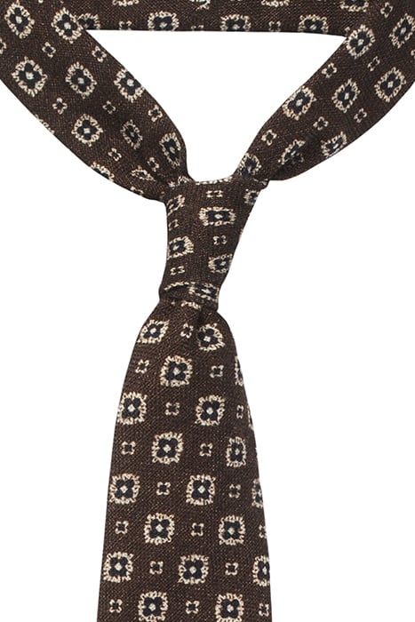 BROWN FLOWERS TIE BROWN 2