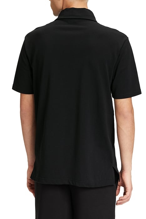 LESHAN BLOCKED POLO SHIRT BLACK-BRIGHT WHITE 2