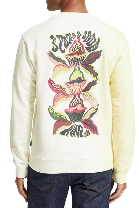 REGULAR FIT ARTWORK SWEATSHIRT WITH SPRAY IN ORGANIC COTTON 2