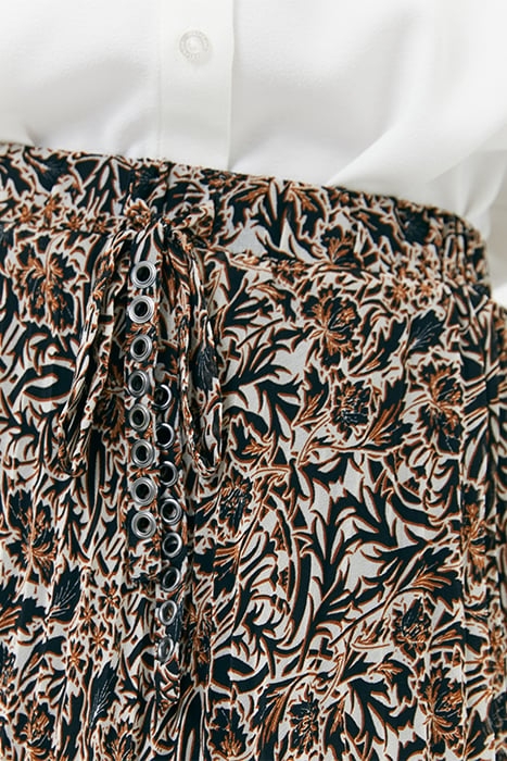 ARABESQUE PRINT PLEATED MIDI SKIRT 8