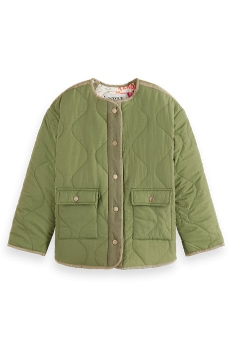 LIGHT-PADDED REVERSIBLE PRINTED JACKET MILITARY 4