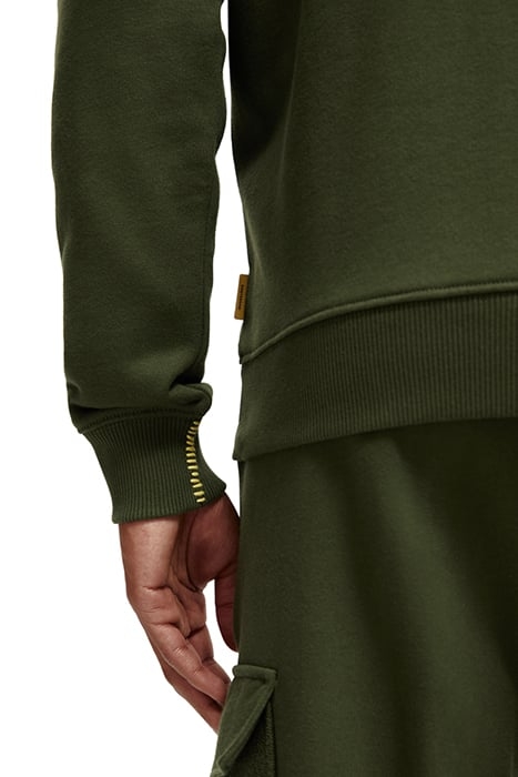 BUTTON DOWN TEXTURE SWEATSHIRT FIELD GREEN 7