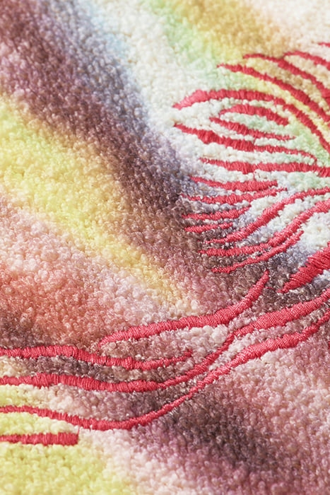 COTTON-BLEND BOUCLE PULLOVER WITH ARTWORK STONE 7