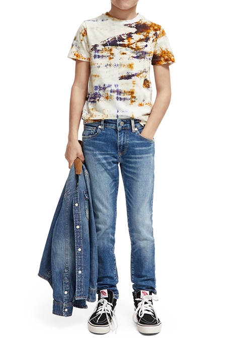 ALL-OVER PRINTED T-SHIRT IN ORGANIC COTTON OFF WHITE ICE DYE 3