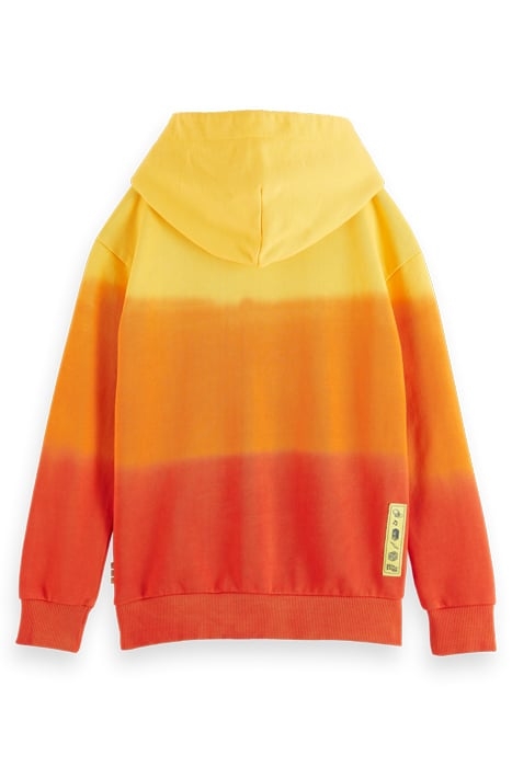 COTTON IN CONVERSION RELAXED-FIT DIP-DYED HOODIE DISCO ORANG 5