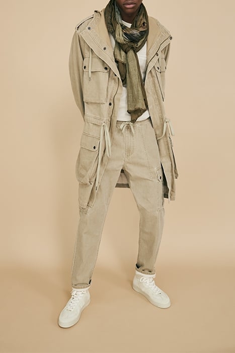 UNISEX LIGHT KHAKI TERRA® DENIM OVERSIZE PARKA 6