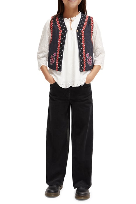 SHORTER-LENGTH EMBROIDERED GILET MIDNIGHT 2