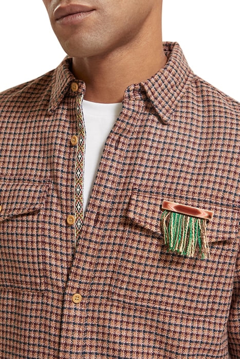 MINIMAL GRINDLE YARN CHECK BERRY WINE CHECK 6