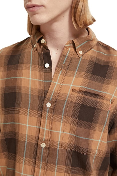 LIGHTWEIGHT HERRINGBONE SHADOW CHECK-STRIPE TOFFEE CHECK 6