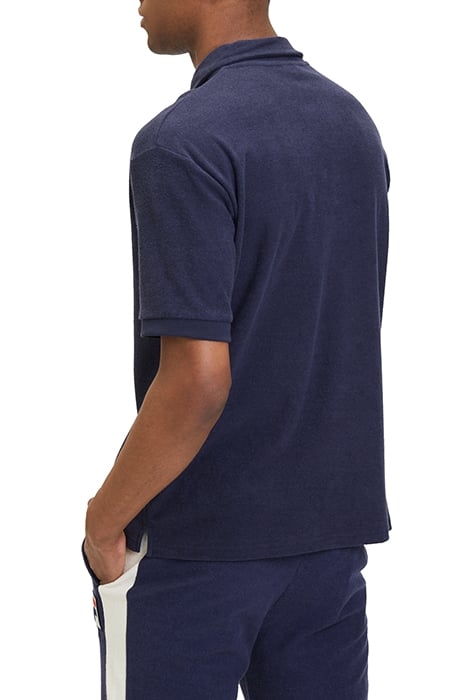 LIVERPOOL TOWELLING POLO SHIRT BLACK IRIS 2