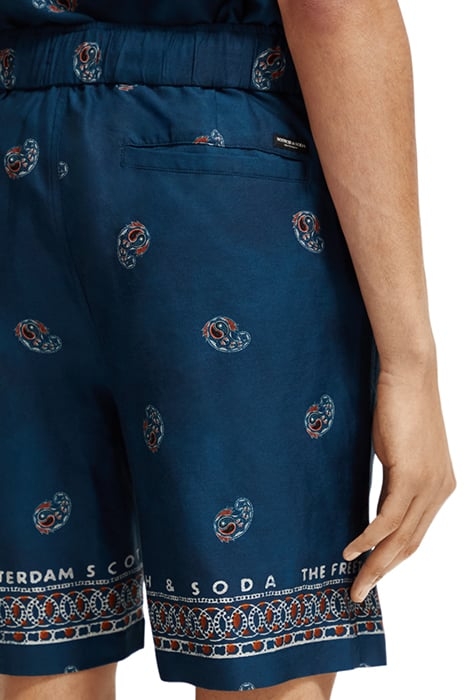 SEASONAL - RELAXED FIT BERMUDA SHORTS NIGHT SPACED PAISLEY 7
