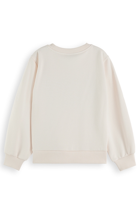 EMBROIDERED NECKLINE SWEATSHIRT OFF WHITE 2