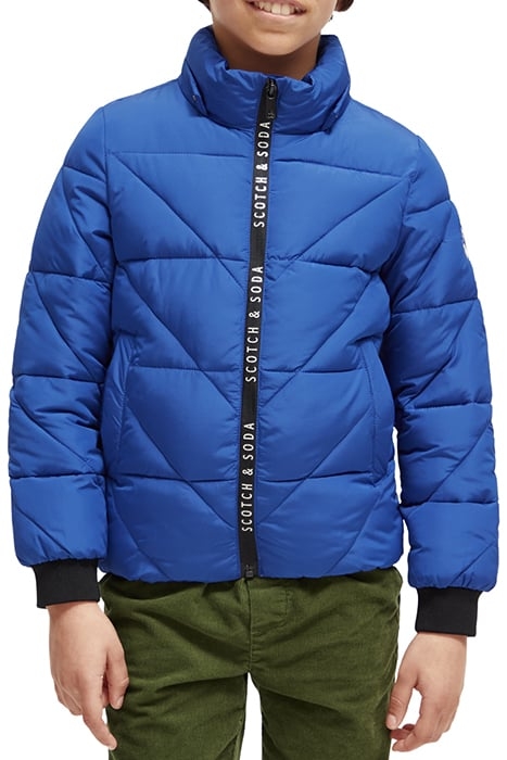 WATER REPELLENT HOODED RECYCLED POLYESTER JACKET COBALT 7