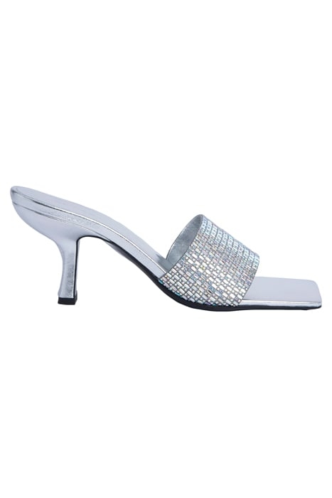 DYLAN SILVER LEATHER AND CRYSTALS 1