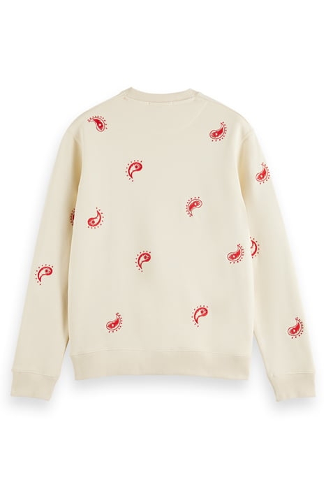 ALLOVER EMBROIDERED SWEATSHIRT STONE 5