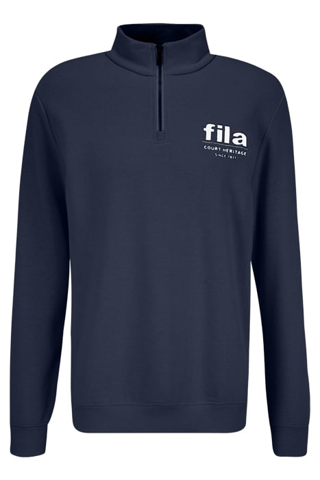 LISBON GRAPHIC HALF-ZIP SWEATER BLACK IRIS 4