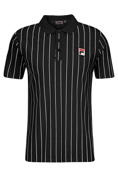LUCKENWALDE POLO SHIRT BLACK/BRIGHT WHITE STRIPED 4