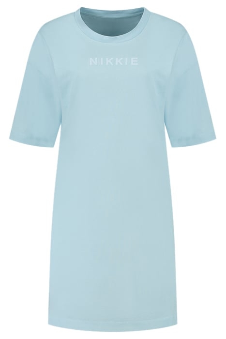NIKKIE LOGO TEE DRESS LIGHT BLUE 1