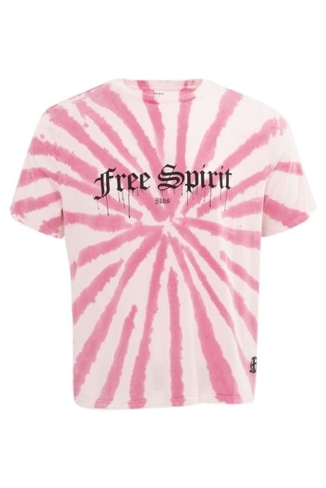 PINK TIE-DYE PRINT T-SHIRT 4