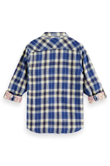 YARN-DYED CHECK BONDED SHIRT BLUE CHECK 5