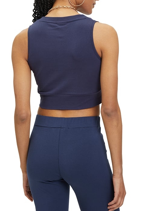 LAIXI CROPPED V-NECK TOP BLACK IRIS 2