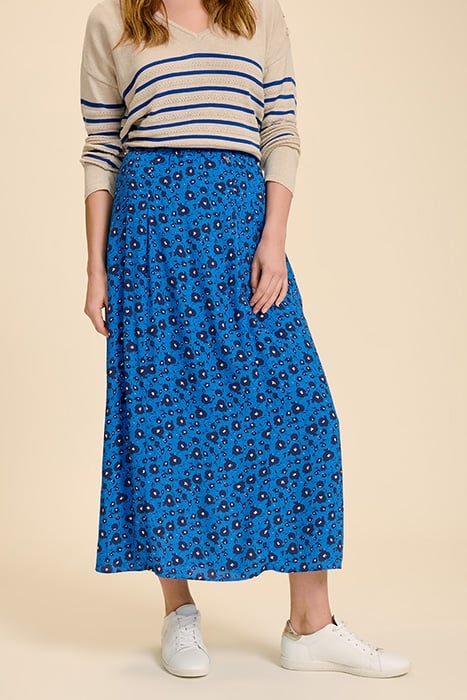 JUMPI - SAPPHIRE MIDI SKIRT WITH CITY FLOWER PRINT 1