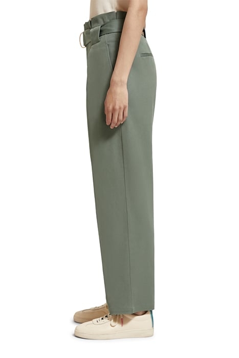 DAISY - HIGH RISE STRAIGHT LEG PAPER BAG PANT SEAWEED 6