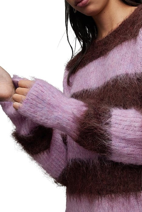 LOU BRUSHED JUMPER RAISIN RED/LILAC 6