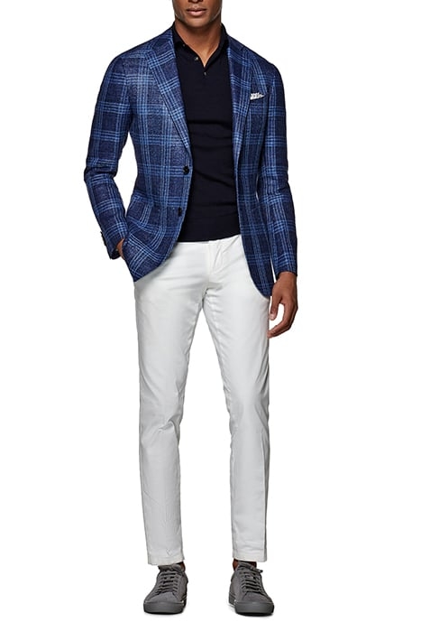 MID BLUE CHECKED HAVANA BLAZER 3