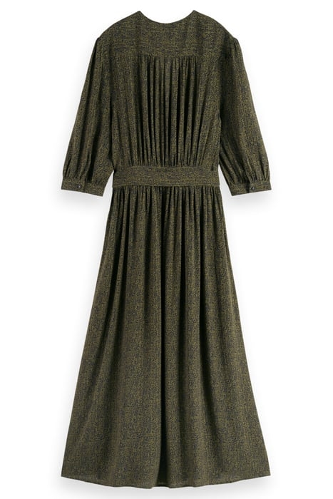 MIDI WRAP DRESS LEOPARD SPOT GREEN 4