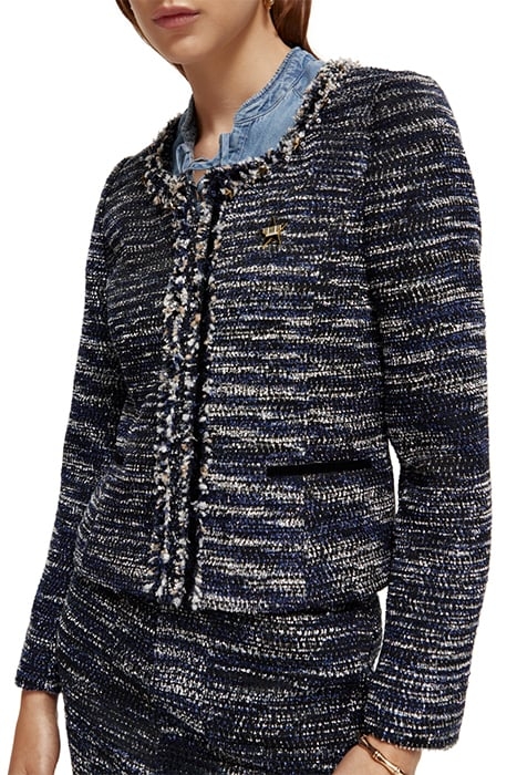 TWEED BLAZER WITH DECORATIVE TAPES NIGHT 6