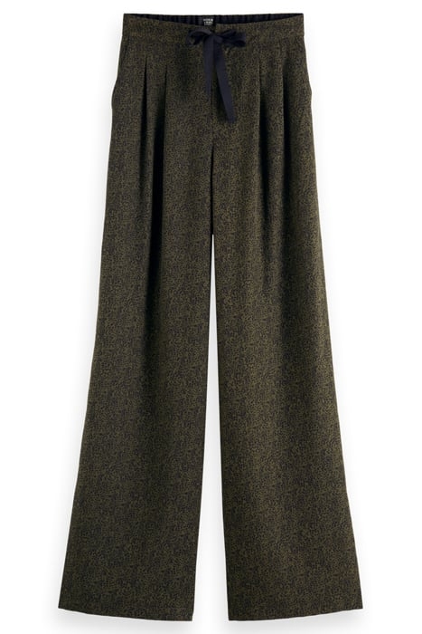 ELENI - HIGH RISE WIDE LEG PYJAMA PANTS LEOPARD SPOT GREEN 4