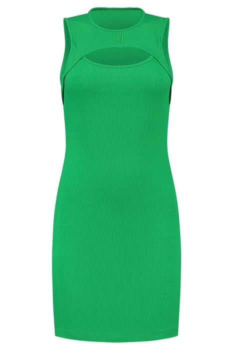 CUTOUT SLEEVELESS DRESS FERN GREEN 1