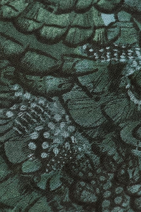 SLEEVELESS MIDI FLOUNCE DRESS FEATHER BOTTLE GREEN 8